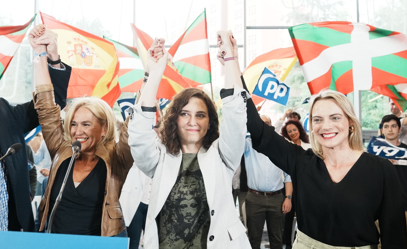 Isabel Díaz Ayuso en un acto de campaña en Bilbao