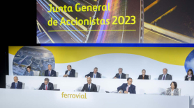 El consejo de administración de Ferrovial durante la junta general de accionistas. EP
