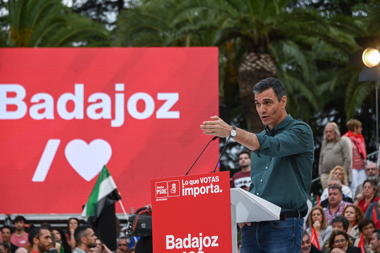 Pedro Sánchez en Badajoz. EP