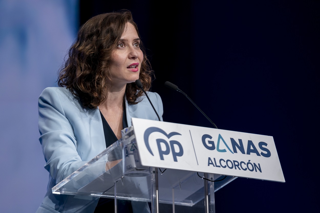 La presidenta de la Comunidad de Madrid, Isabel Díaz Ayuso, en un acto del Partido Popular. EP.