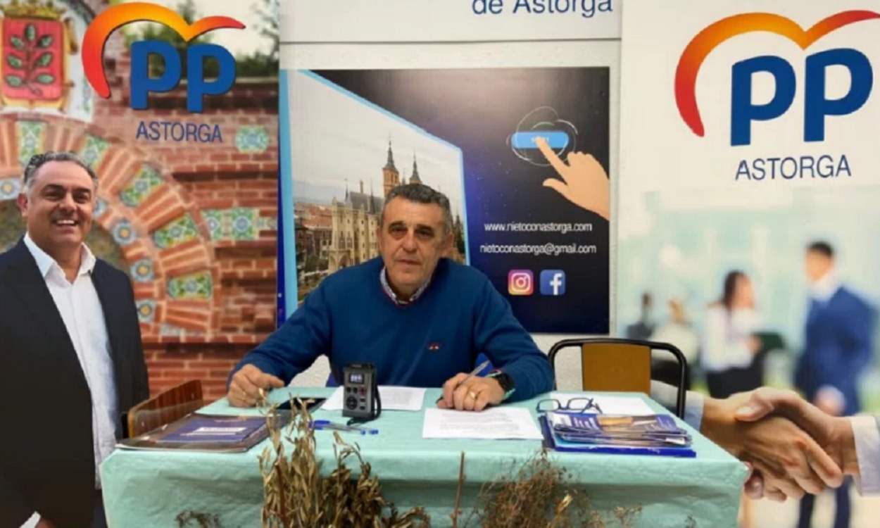 Ángel Iglesias, número tres del PP de Astorga, investigado por presunta compra de votos a personas gitanas. PP León