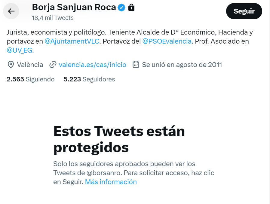 Perfil bloqueado de Borja Sanjuan Roca Perfil bloqueado de Borja Sanjuan Roca