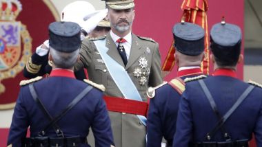 El rey Felipe VI en el desfile del 12 de octubre