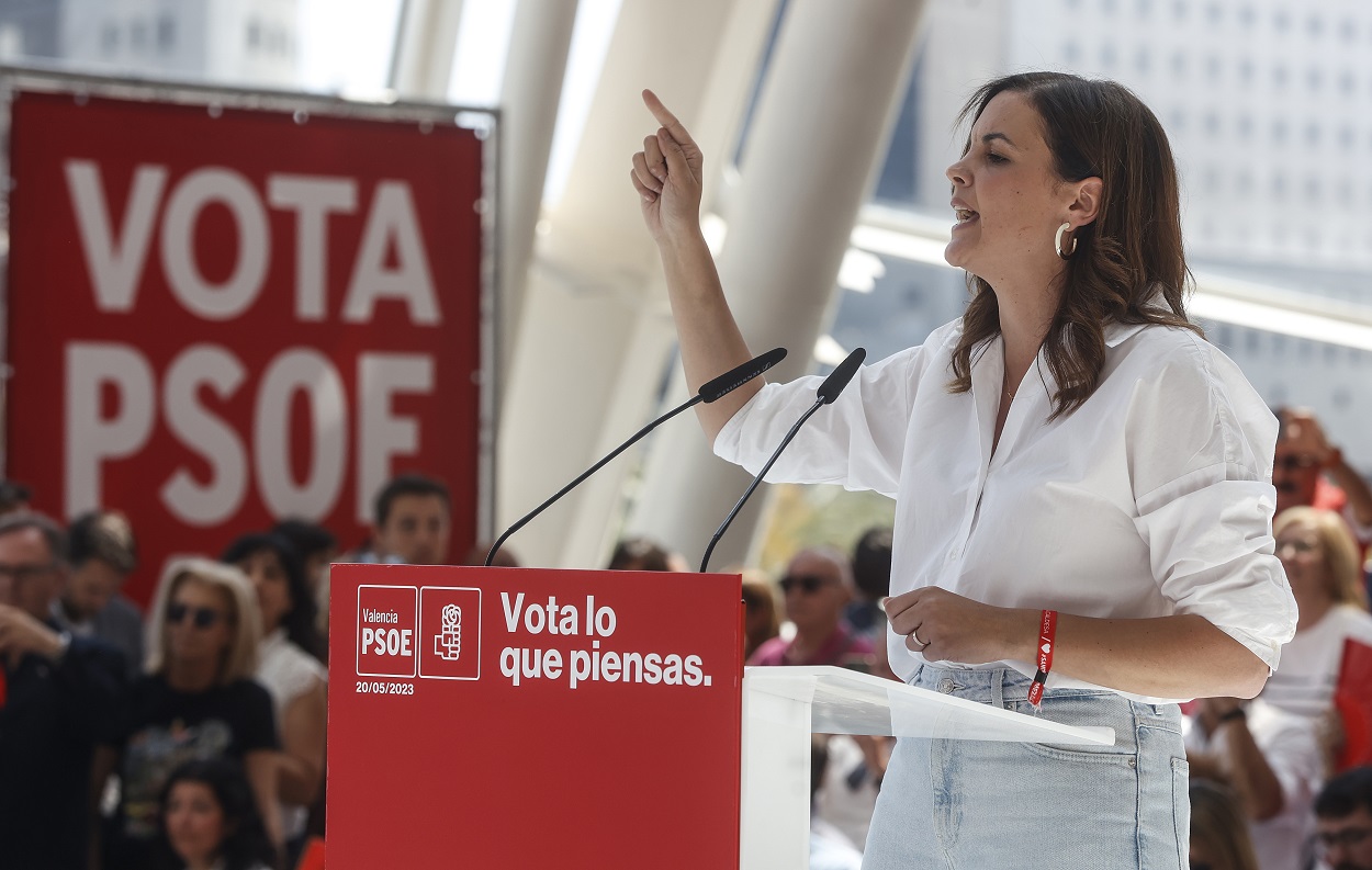 La candidata socialista a la Alcaldía de València, Sandra Gómez, en una imagen de archivo. EP.