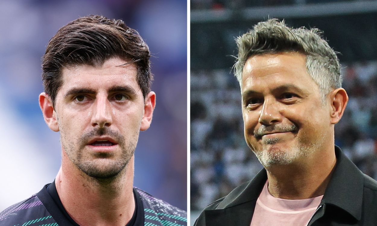 Thibaut Courtois y Alejandro Sanz