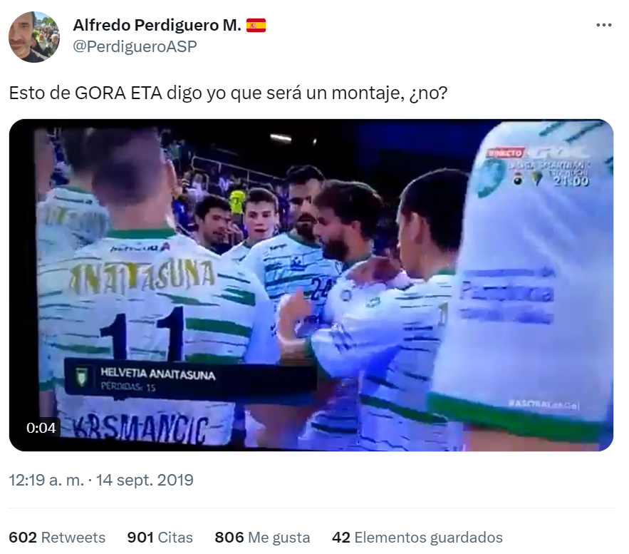 Captura de pantalla del tuit del agente nacional Captura de pantalla del tuit del agente nacional