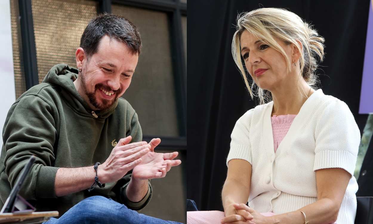 Pablo Iglesias y Yolanda Díaz. Elaboración propia