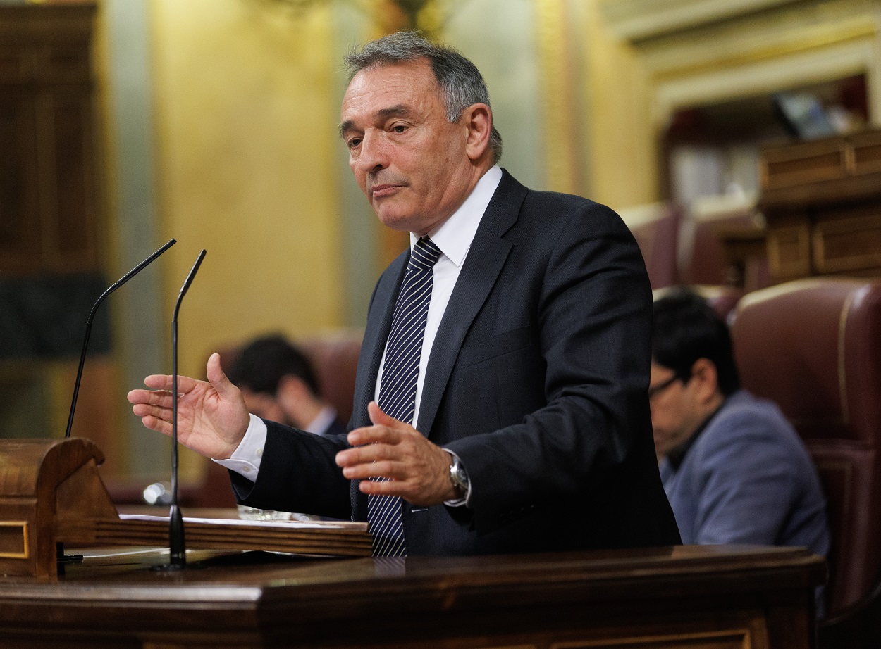 El secretario general del PCE, Enrique Santiago, en una imagen de archivo. EP.