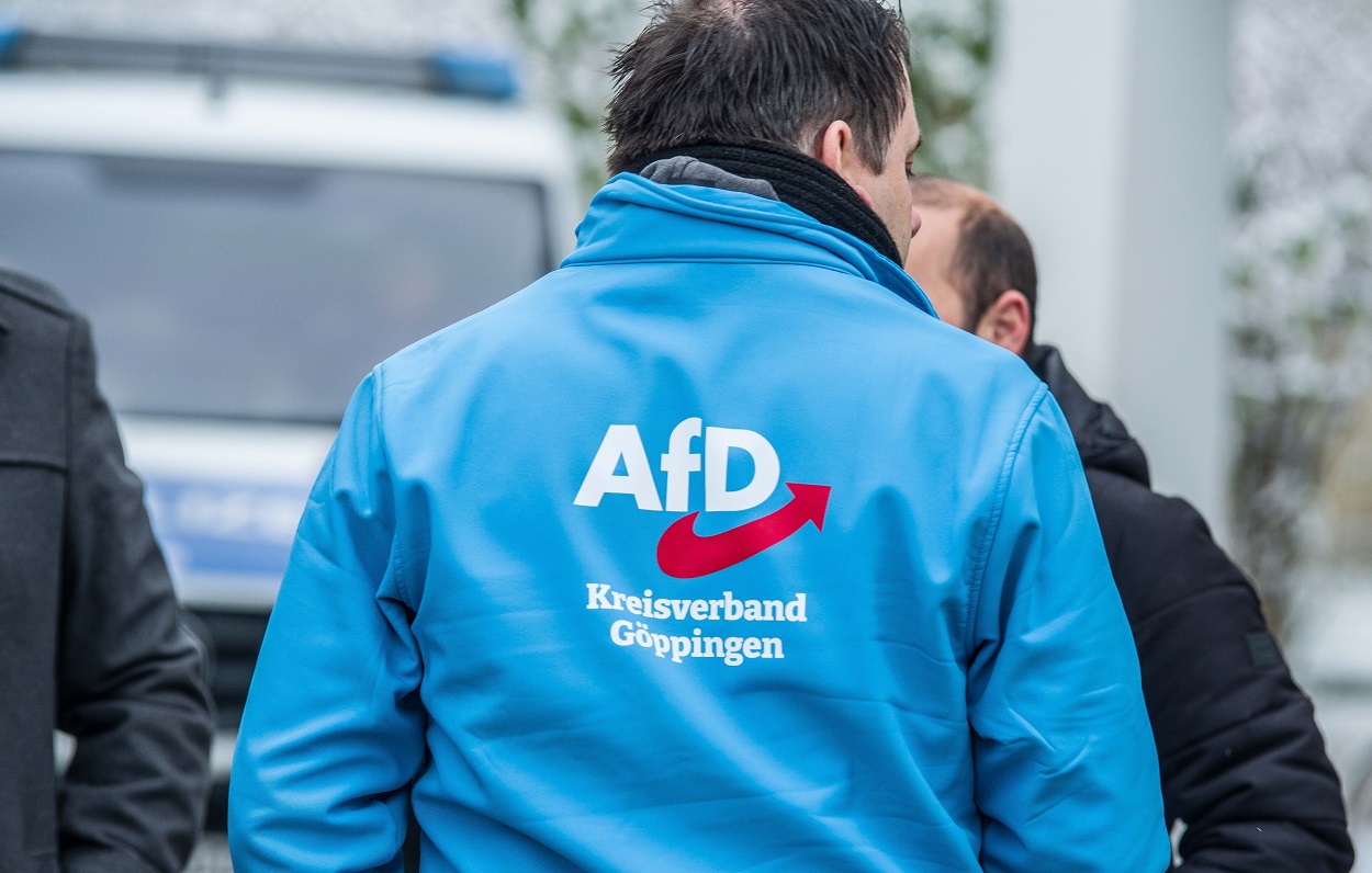 Simpatizante de Alternativa para Alemania (AfD) en Illerkirchberg. EP.