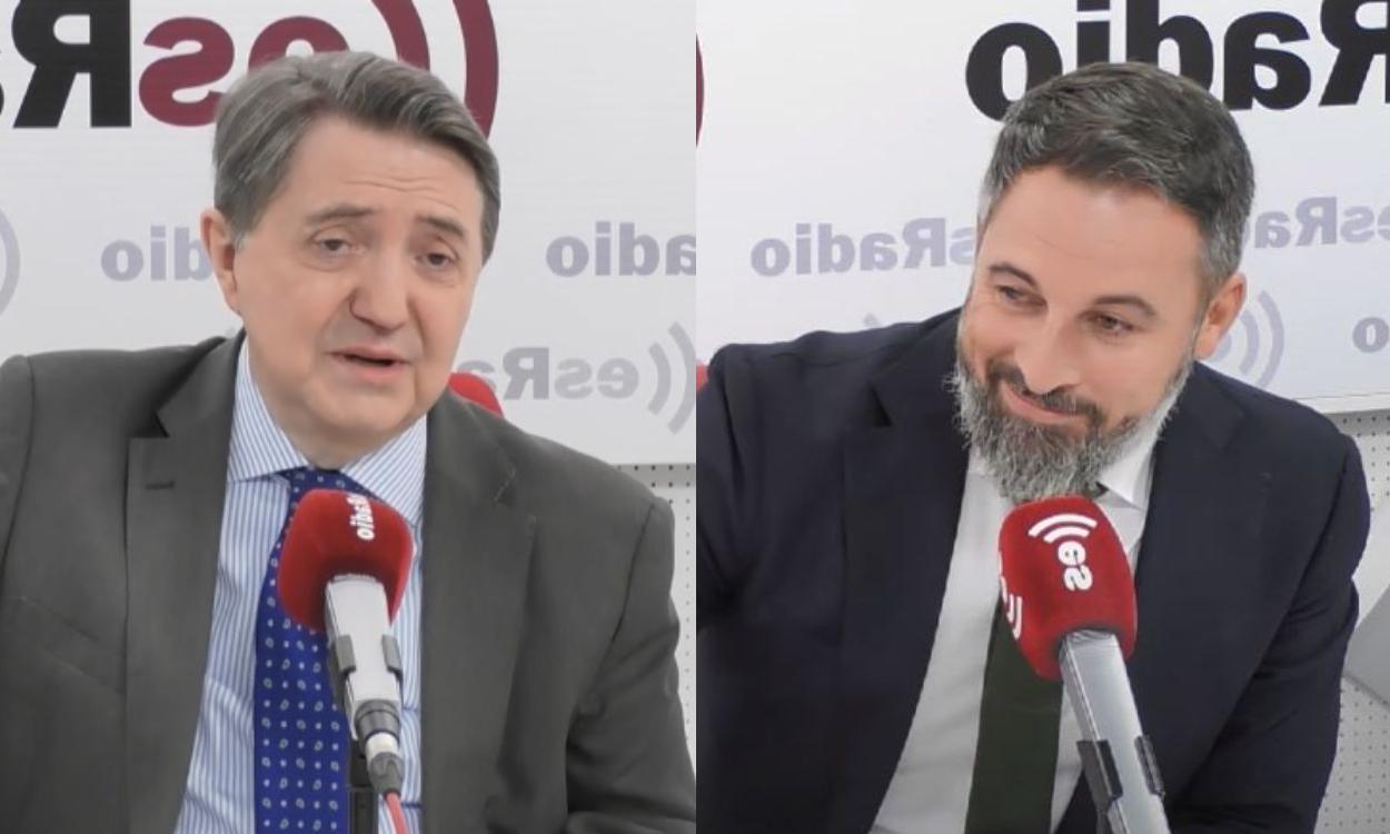 Federico Jiménez Losantos y Santiago Abascal. Elaboración propia