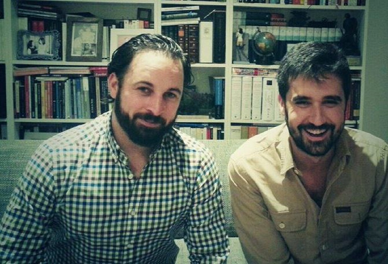 Santiago Abascal con un joven Gonzalo Altozano en 2013. Redes sociales