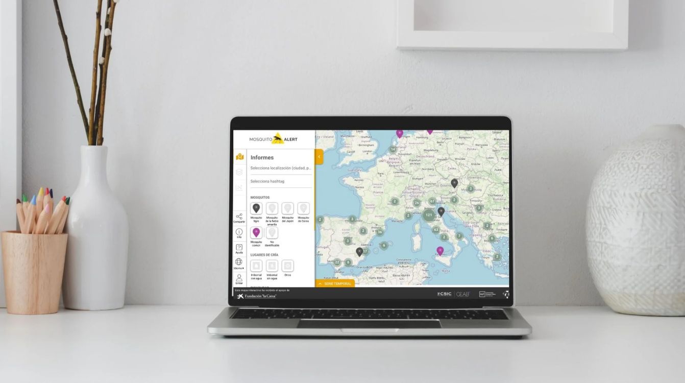 Nuevo mapa interactivo de la plataforma de ciencia ciudadana Mosquito Alert