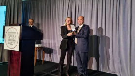 Nadia Calviño, vicepresidenta primera del Gobierno y ministra de Asuntos Económicos y Transformación Digital, galardonada en Nueva York. EP.