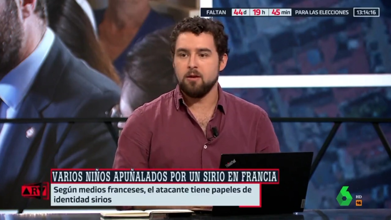 El periodista Blas Moreno durante el programa de este jueves de 'Al Rojo Vivo'. laSexta.