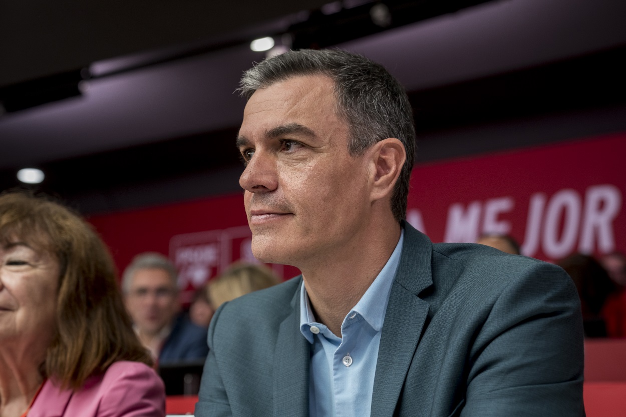 El secretario general del PSOE, Pedro Sánchez, durante un Comité Federal del PSOE. EP.