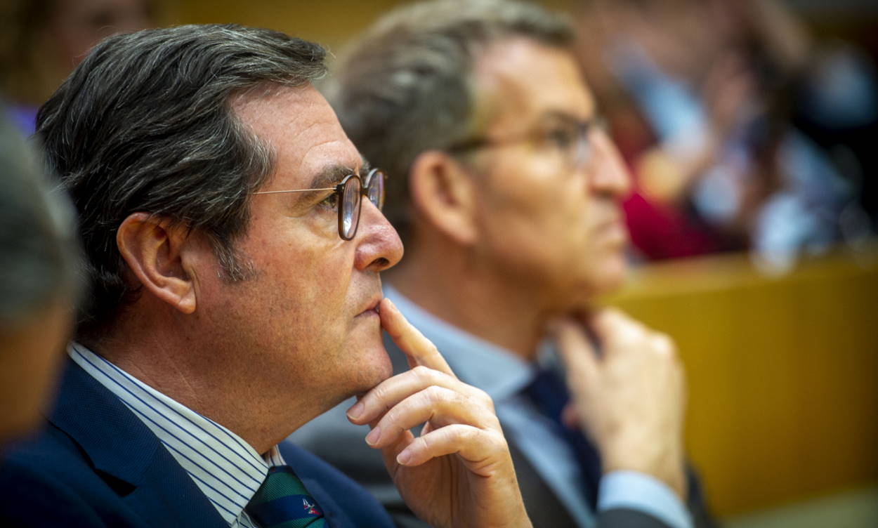 El presidente de la Confederación Española de Organizaciones Empresariales (CEOE), Antonio Garamendi. EP.