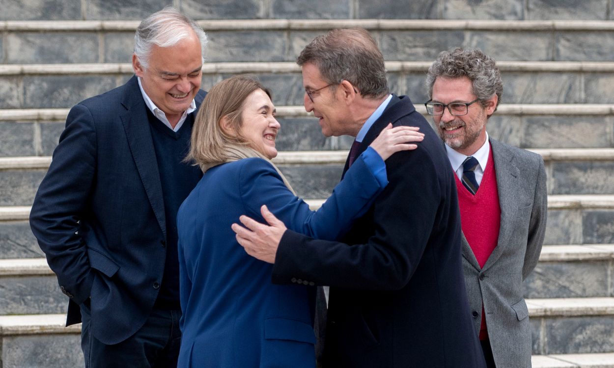 Marta Rivera de la Cruz y el presidente del PP, Alberto Núñez Feijóo 