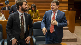 El vicepresidente de Castilla y León, Juan García Gallardo, y el presidente, Alfonso Fernández Mañueco. EP