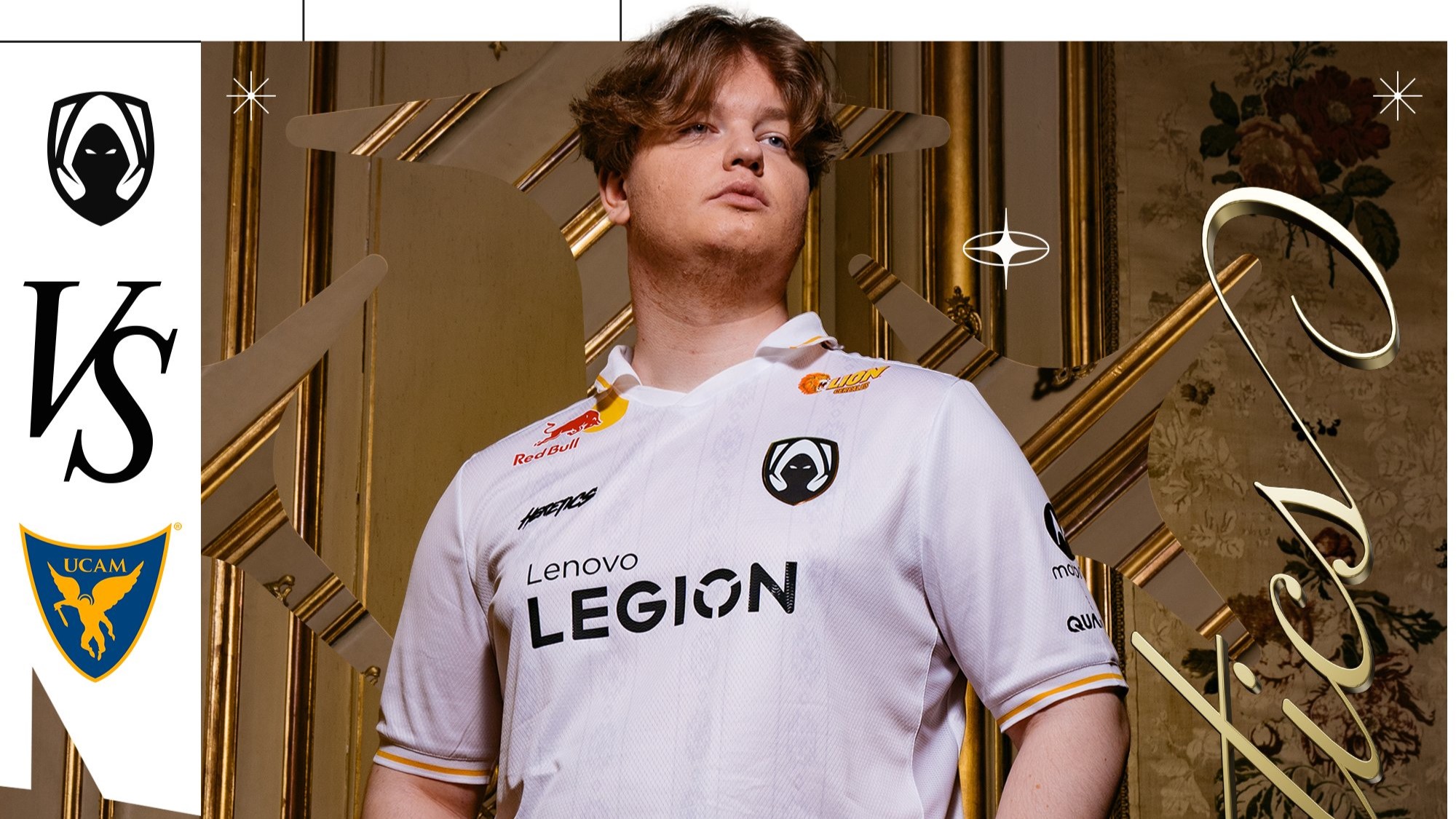 Marlon en la imagen promocional del partido de Superliga entre Los Heretics y UCAM Tokiers