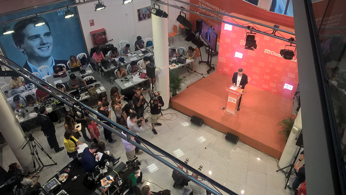 Comparecencia de José Manuel Villegas en la sede de Ciudadanos