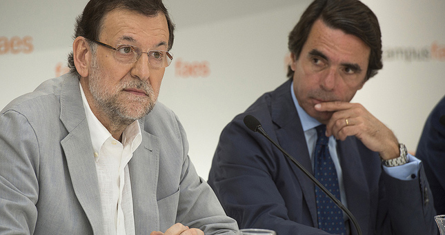 José María Aznar y Mariano Rajoy juntos