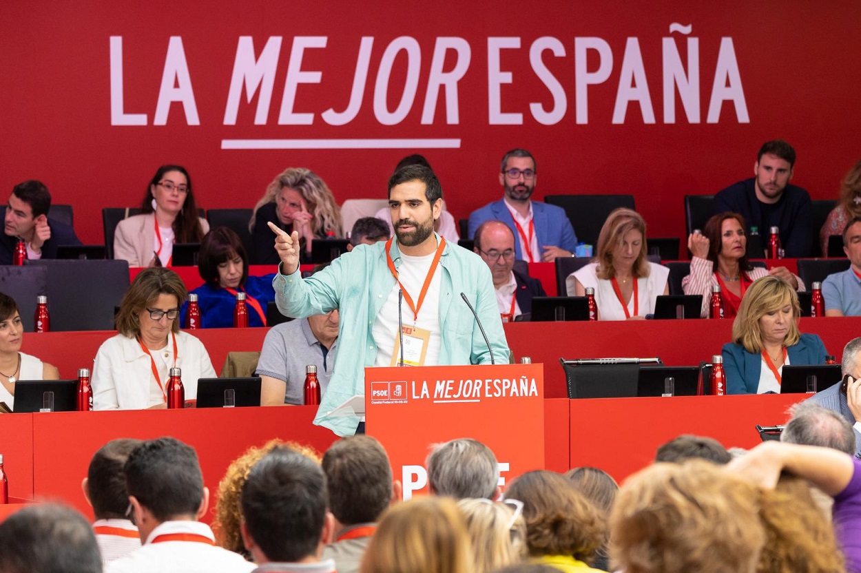 El secretario general de Juventudes Socialistas, Víctor Camino. PSOE