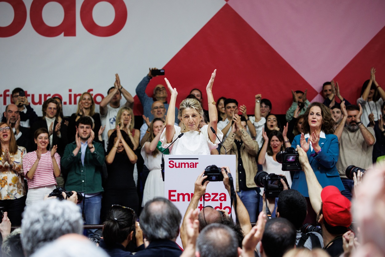 Yolanda Díaz lanza la candidatura de Sumar para las elecciones del 23 de julio. EP