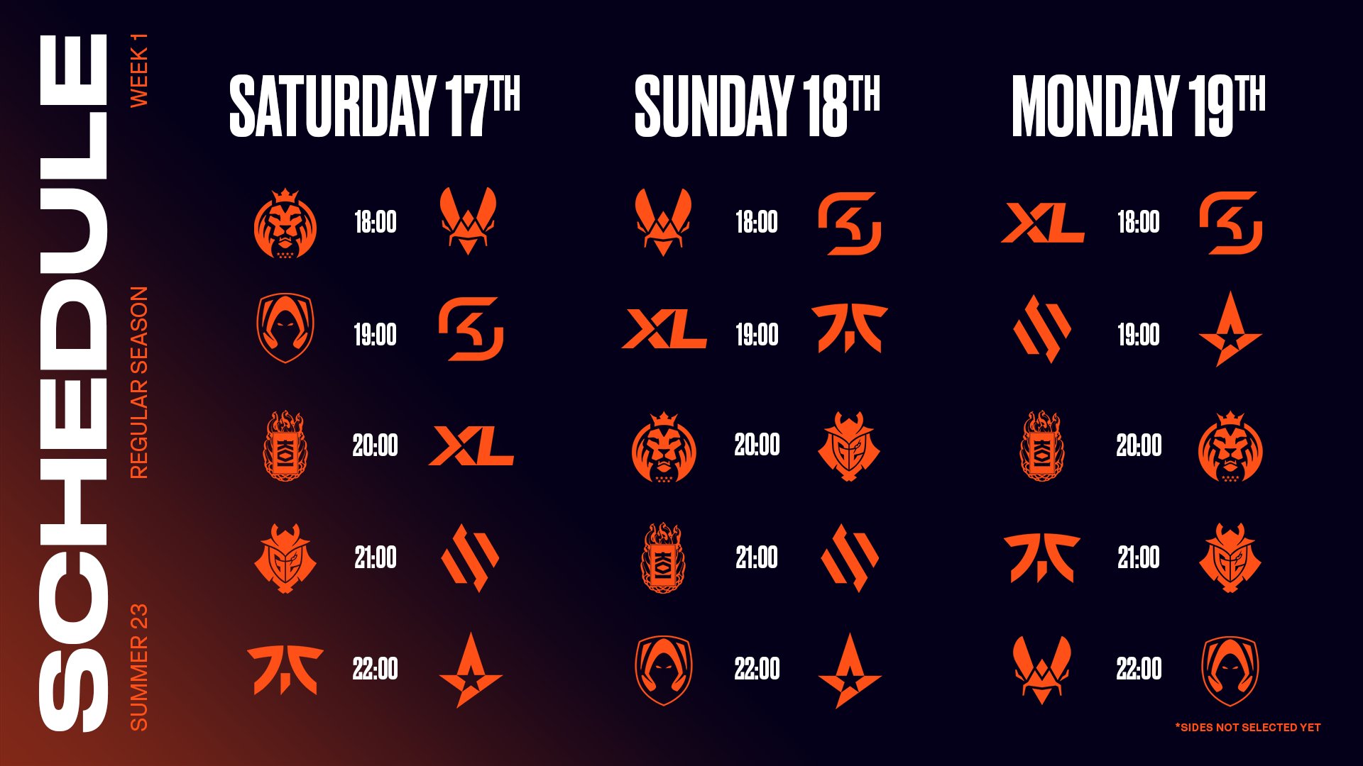 Horarios de la LEC