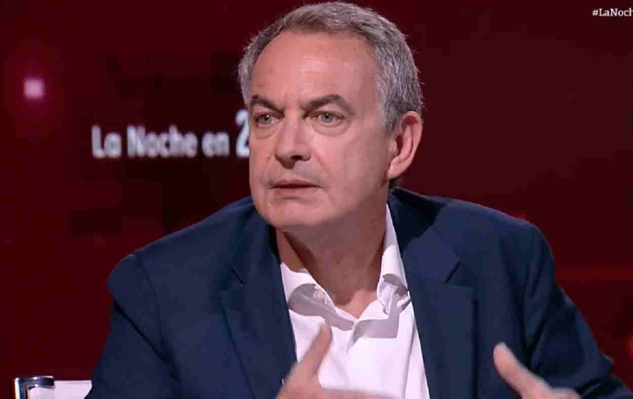 Rodríguez Zapatero, en 'La Noche en 24 Horas'. RTVE