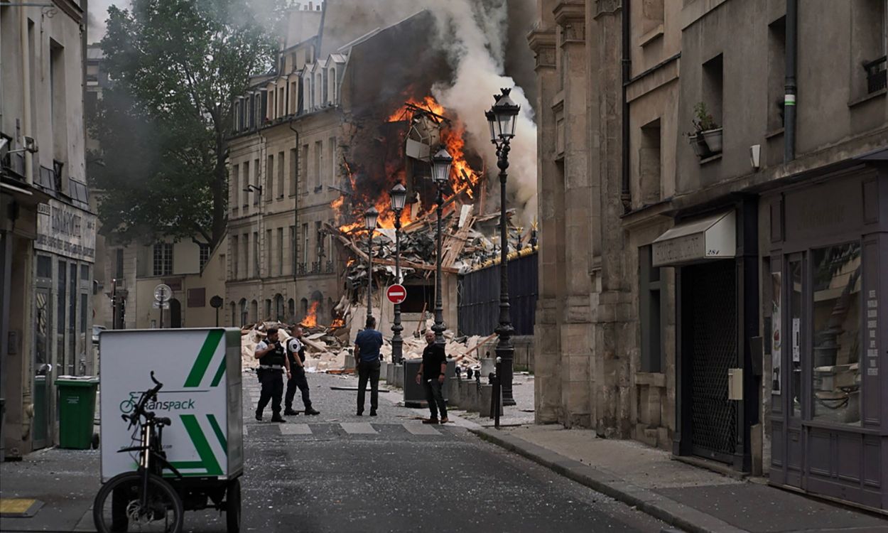 Explosión en el centro de París el 21 de junio de 2023. AFPEP