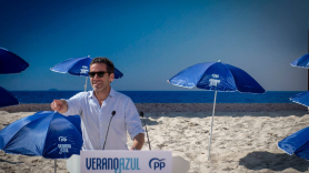 Borja Sémper durante la presentación de la campaña 'Verano azul' del PP. EP.