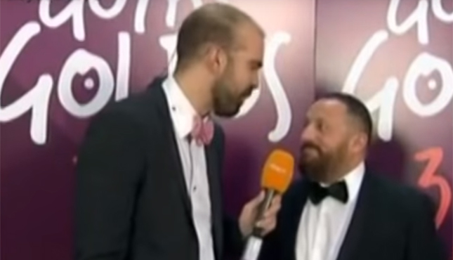 Un reportero de TVE hizo estallar en los Goya a Pepón Nieto: "Estoy un poco hasta los huevos" Un reportero de TVE hizo estallar en los Goya a Pepón Nieto: "Estoy un poco hasta los huevos"