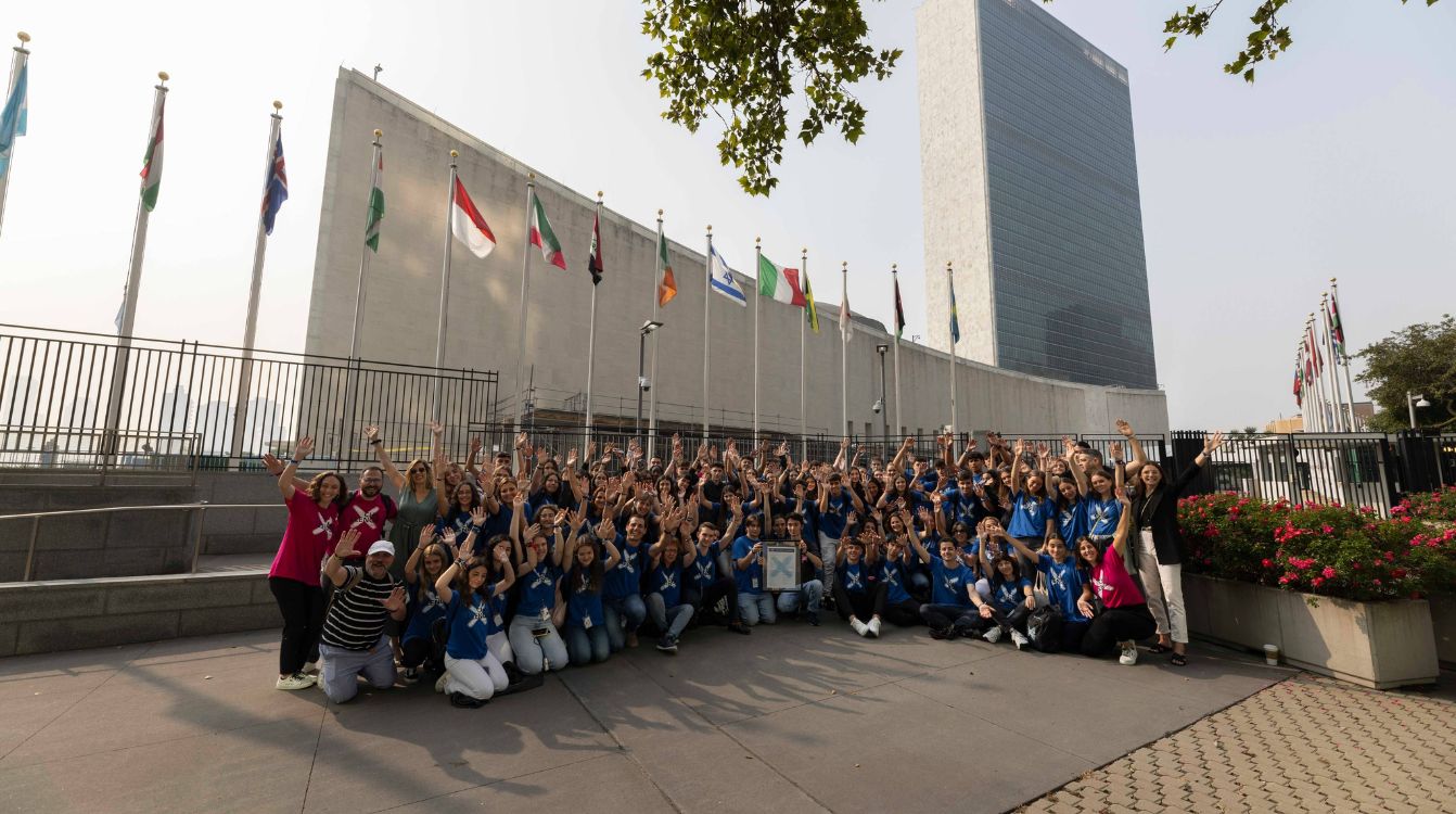 60 estudiantes españoles han sido recibidos en la sede de las Naciones Unidas en Nueva York para que pudieran presentar sus propuestas sociales y sostenibles