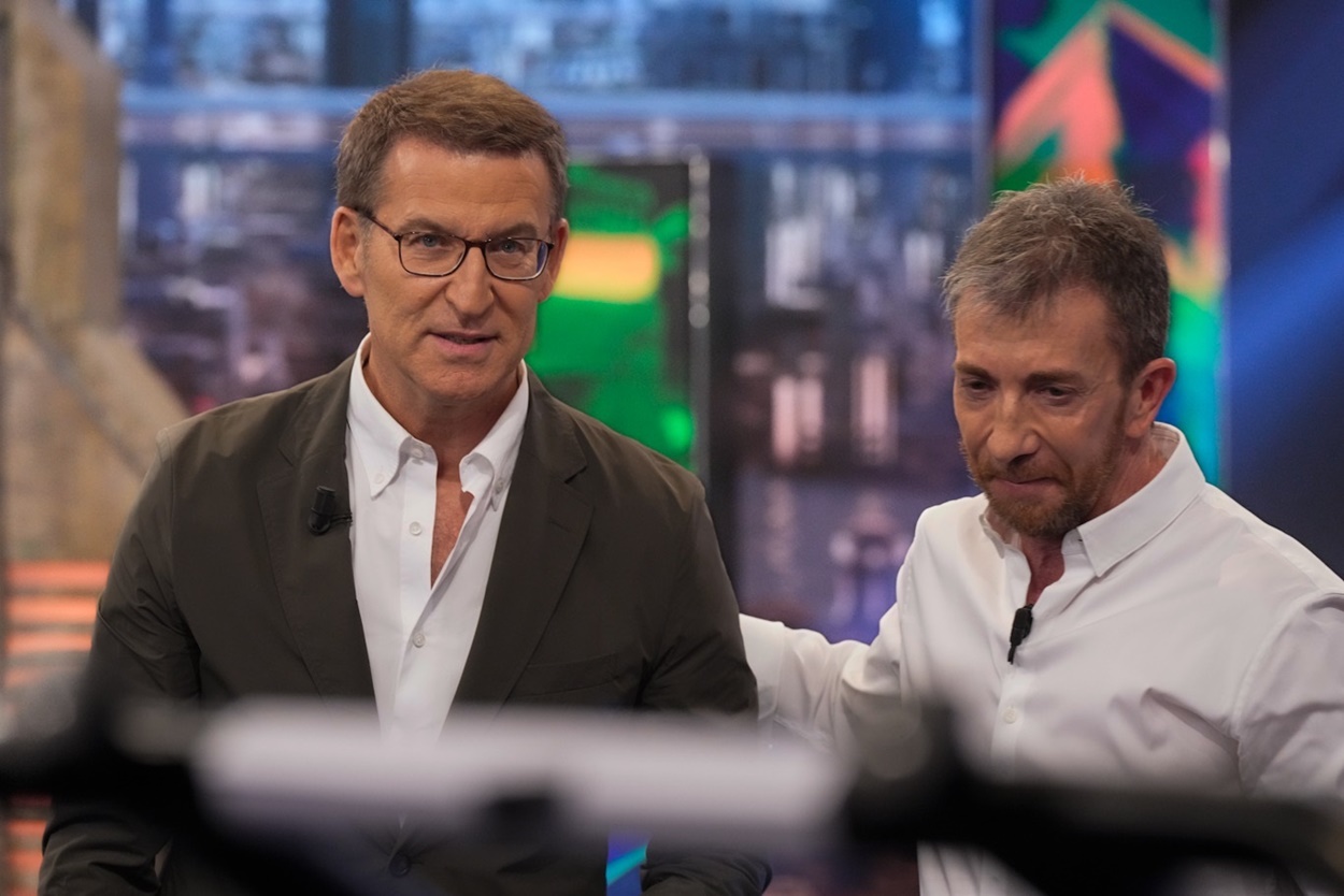 Feijóo con Motos la semana pasada en El Hormiguero (Foto: Europa Press).