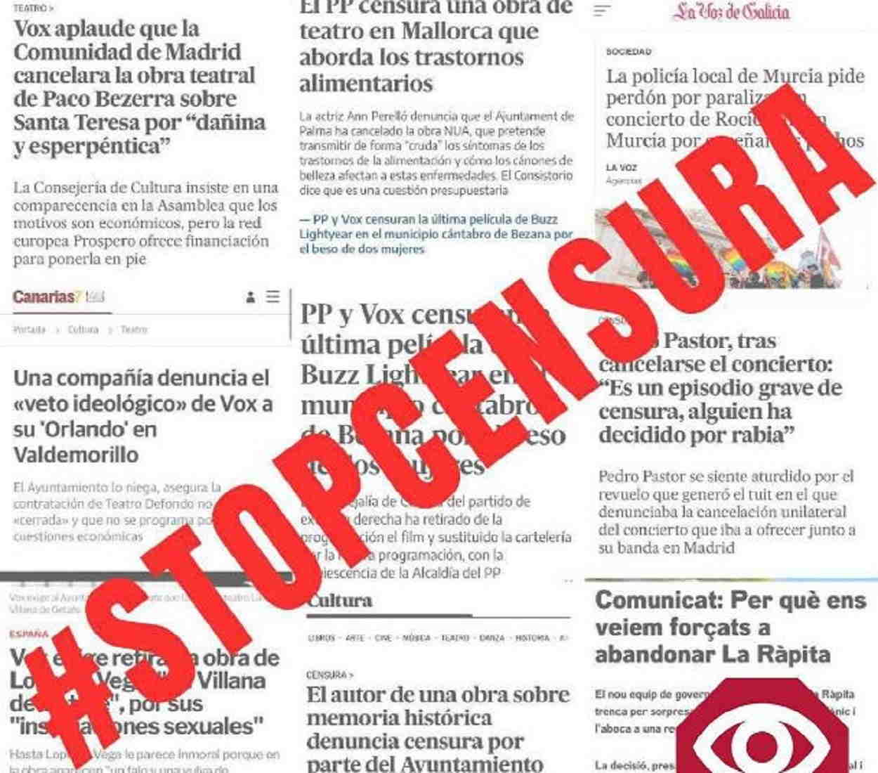 La cultura se une contra la censura de PP y Vox