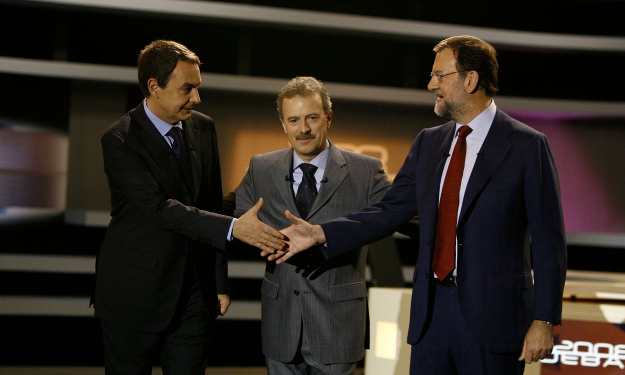 Debate entre José Luis Rodríguez Zapatero y Mariano Rajoy en 2008. EP.