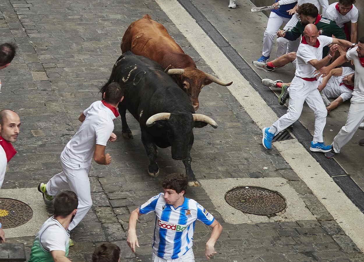 Imagen de archivo de un encierro de San Fermín