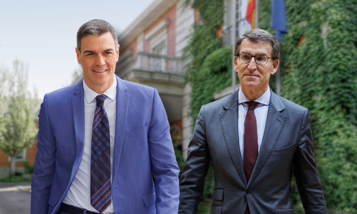 Pedro Sánchez y Alberto Núñez Feijóo. Elaboración propia