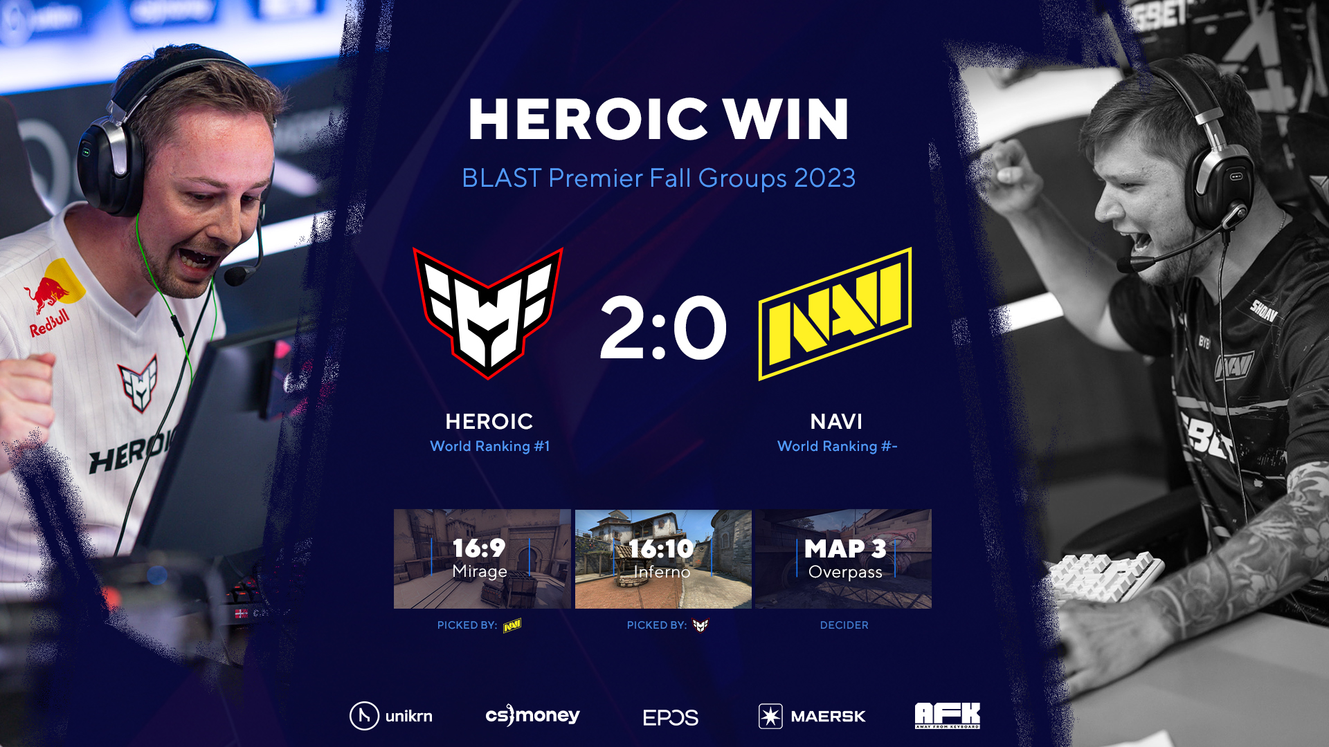 Heroic se lleva por delante a Na'Vi en la BLAST Premier Fall Groups