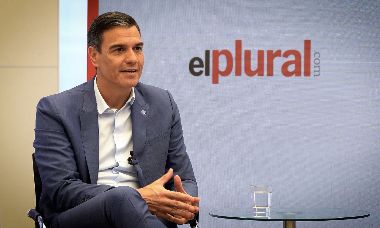 Pedro Sánchez en la entrevista con ElPlural.com