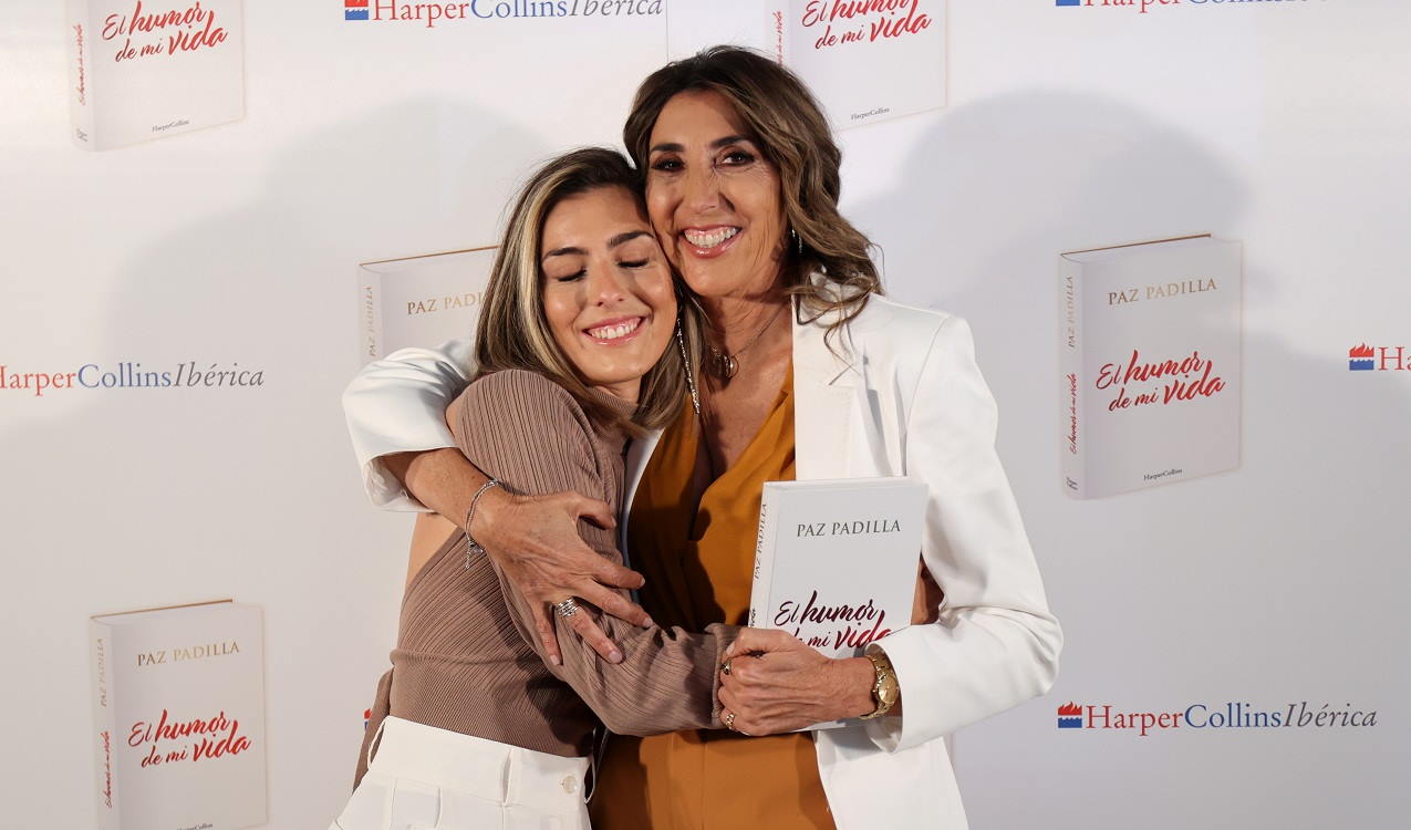 Paz Padilla junto a su hija Anna Ferrer Padilla durante la presentación de su nuevo libro 'El humor de mi vida'. EP