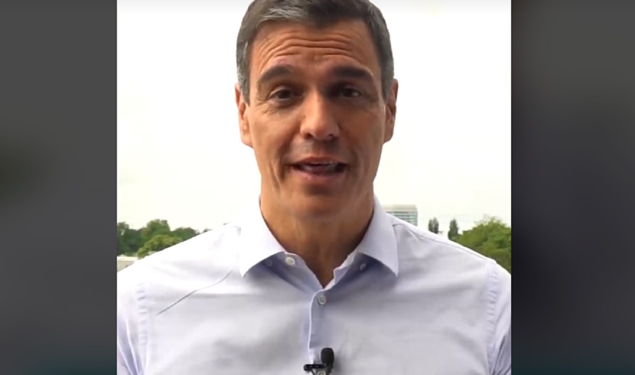 Pedro Sánchez, lanzando un mensaje de agradecimiento en TikTok. TikTok @PSOE