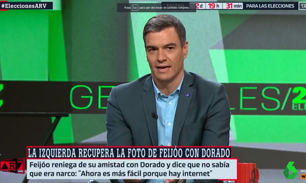 Pedro Sánchez, presidente del Gobierno, en 'Al Rojo Vivo'. laSexta.