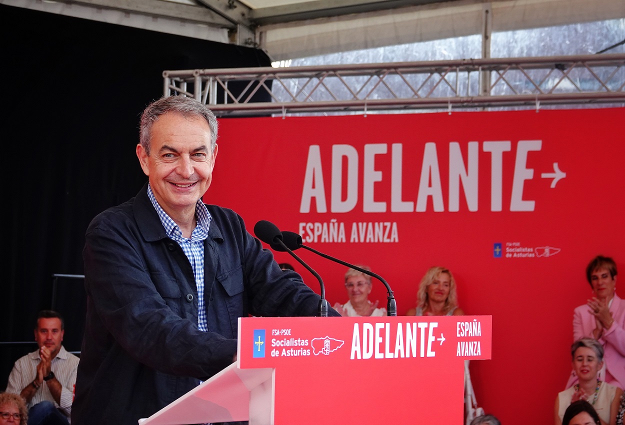 José Luis Rodríguez Zapatero en Gijón. EP