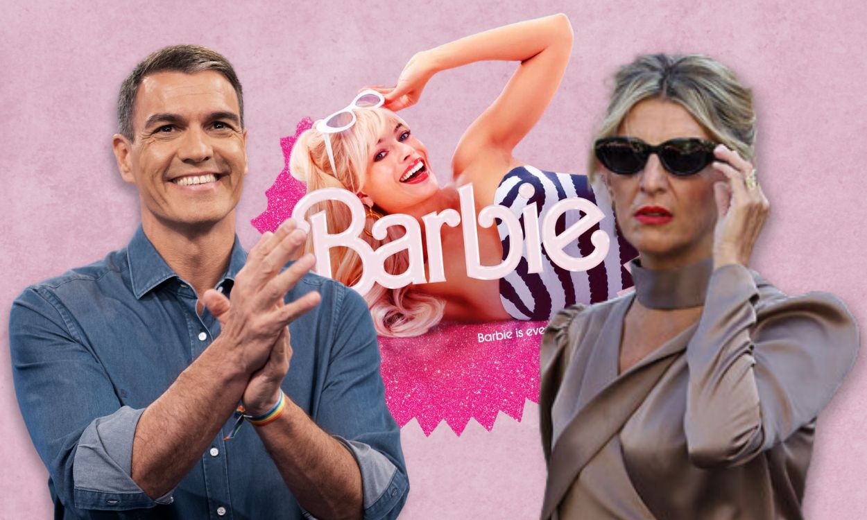 Pedro Sánchez y Yolanda Díaz, salpicados en la campaña electoral por 'Barbie'. Imagen: Marta Alberca.