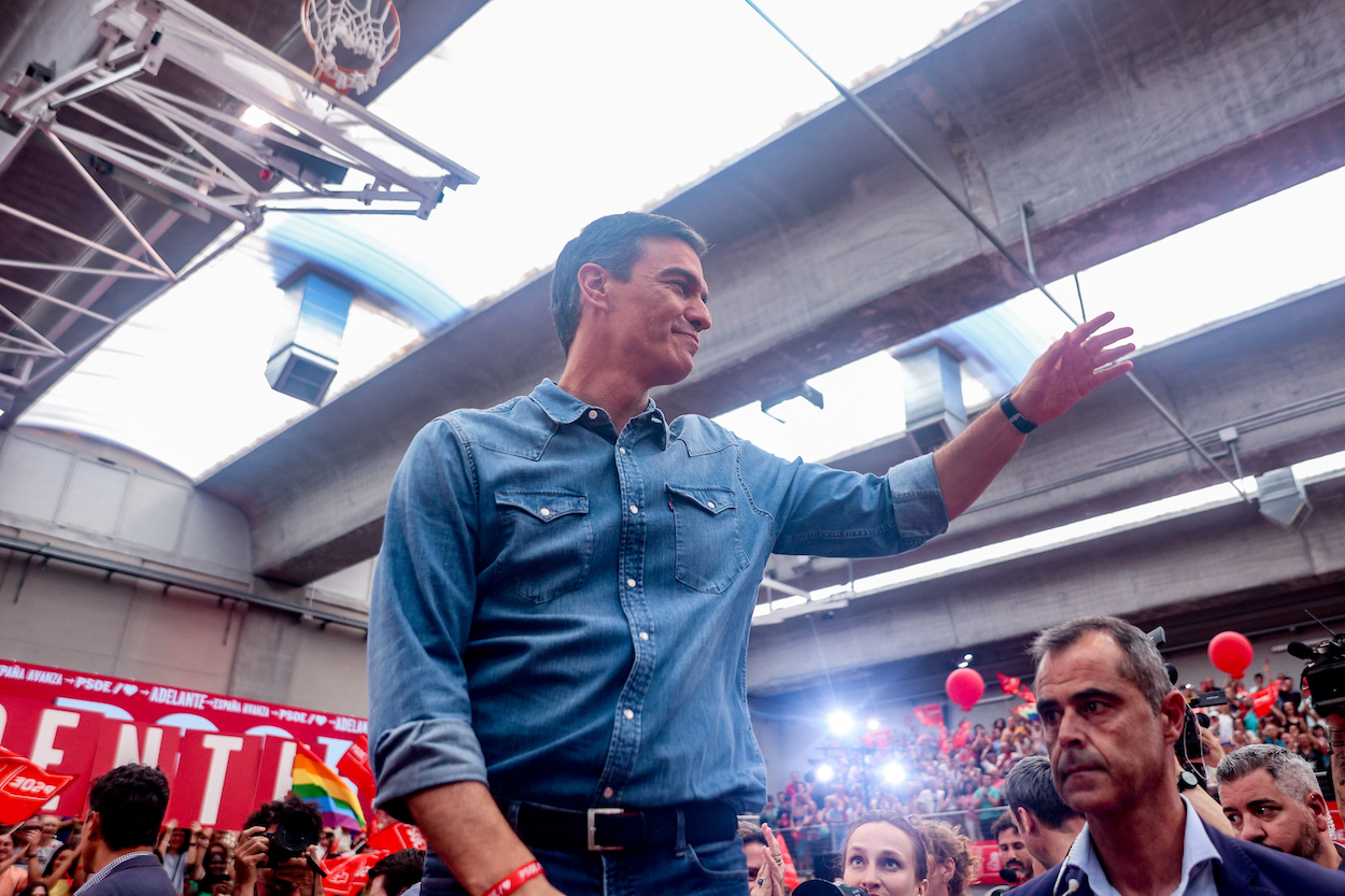 Sánchez en el cierre de campaña. EP