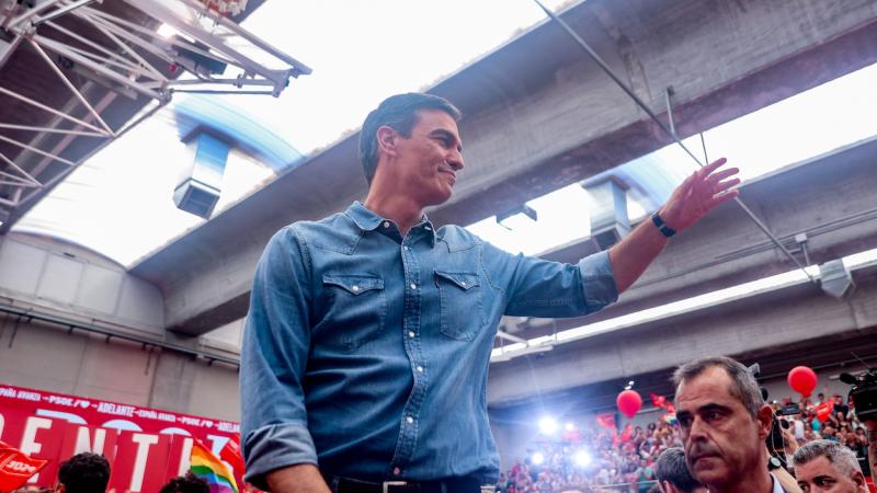 Sánchez en el cierre de campaña. EP