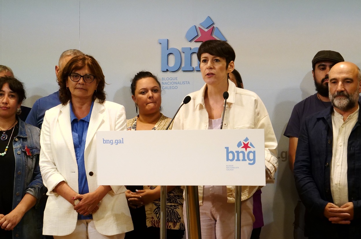 Imagen de Pontón en la rueda de prensa posterior a la reunión de la ejecutiva del BNG para hacer balance del 23J (Foto: BNG).