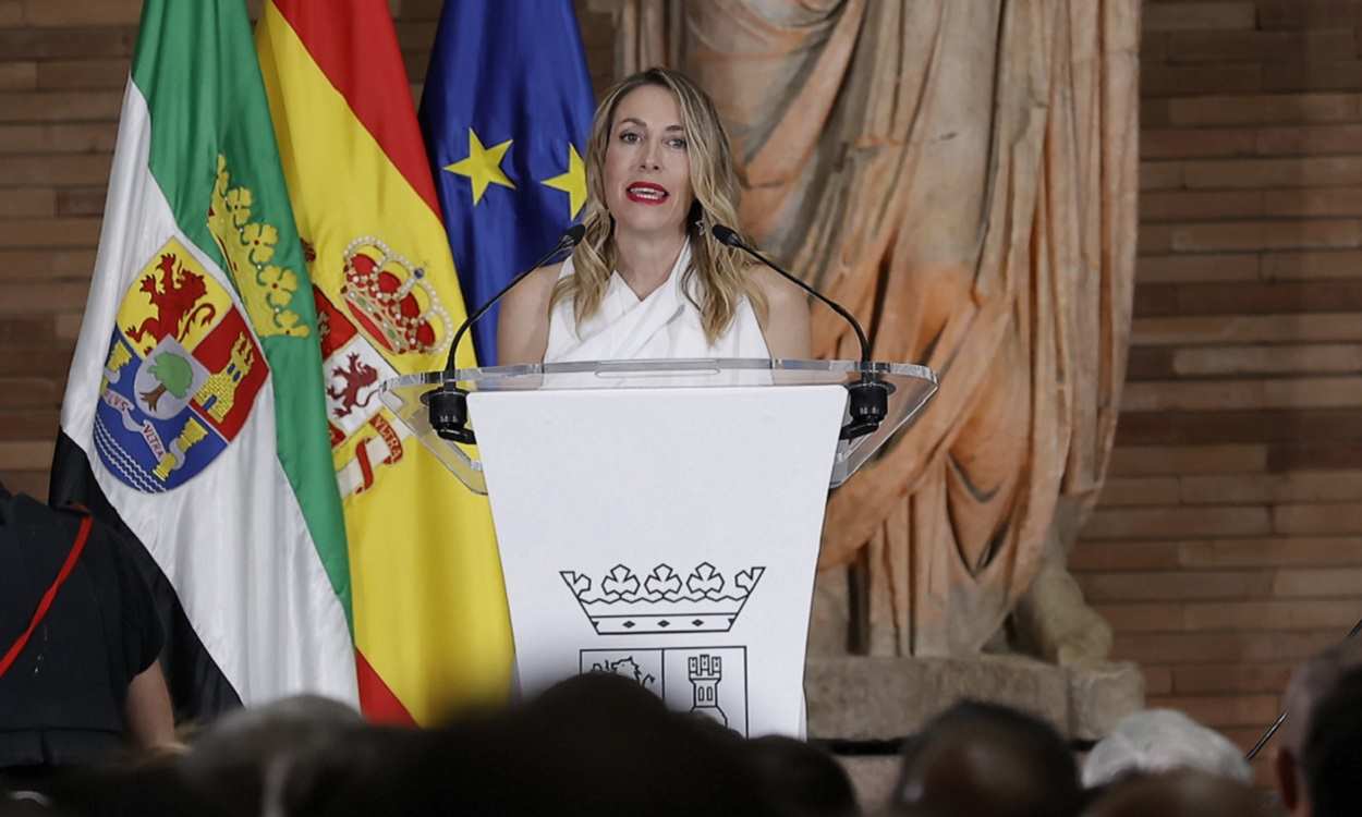 La nueva presidenta de la Junta de Extremadura, María Guardiola. EP
