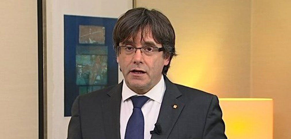 Fotografía facilitada por TV3 del mensaje de vídeo grabado en Bélgica por el expresidente de la Generalitat catalana Carles Puigdemont. 